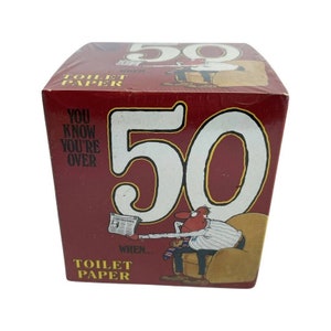 Gag gift 50th Bday Vintage item roll of toilet paper New In Box