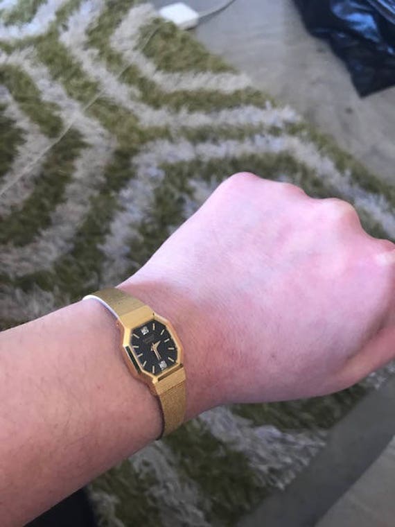 Vintage Oro Orient reloj de mujer con detalle de diamante Etsy Espana