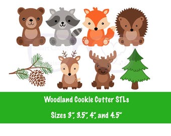 Woodland Cookie Cutter STL Files: 3D Printing Templates (Digital Download)