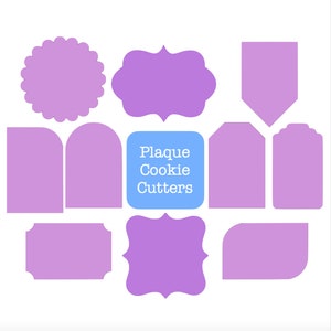 Plaque Cookie Cutters - Shape cookie cutters - custom cookie cutter