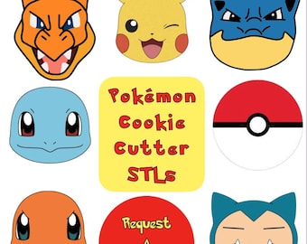 Pokemon Cookie Cutter STLs – Pikachu, Charizard & More (Digital Download)
