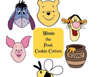 Cortadores de biscoito do Ursinho Pooh - cortadores de biscoito personalizados