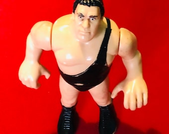 WWF 1990 Andre The Giant! (Series 1) Rare! HTF Original Wrestling Action Figure + Trading card! by Titan Sports Inc/Hasbro please read:)