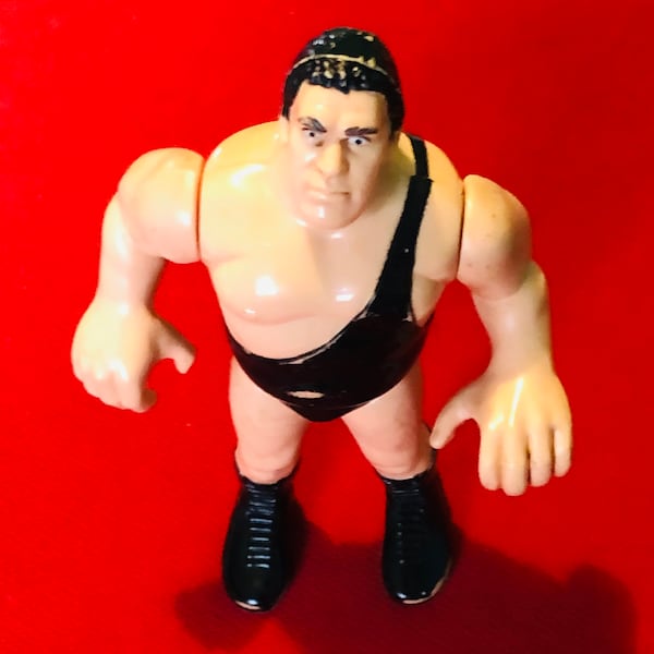 1990 Andre The Giant! (Series 1) Rare! HTF WWF Original Wrestling Action Figure + Trading card! by Titan Sports Inc/Hasbro please read:)