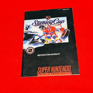 Stanley Cup NHL Book SNES Super Nintendo Original Instructions Booklet Manual only No games! Game Booklet,Vintage Gift,Memories.
