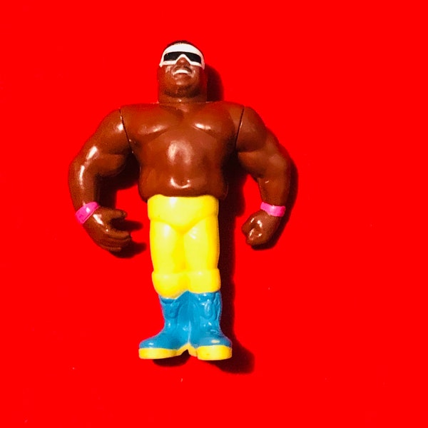 WWF 1991 Koko B. Ware HTF Rare (Series 3) Original Wrestling Action Figure + Trading card! By Titan Sports Inc/Hasbro please read!