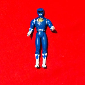 1995 Blue Ranger,Mini 4” Vintage Mighty Morphin Power Rangers (Series 1) Original action figure + Trading card only! By Saban! please read!