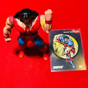 1994 Warpath X-Men 5” X-Force Vintage Original 90s superhero action figure + Trading card only! 2nd edition Series,Toy Biz! 90s Gifts,Toys.
