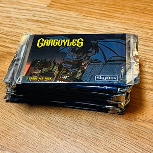 90s New! The Gargoyles Skybox trading cards still sealed in plastic 2 card packs Please read!