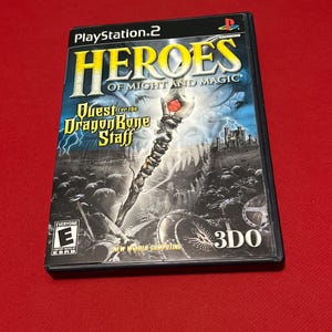 2001 PS2 RPG Heroes of Might And Magic! Quest for Dragon Bone Staff! Blue Disc,Original Black Label (PS2) Free Shipping! Cleaned and Tested!