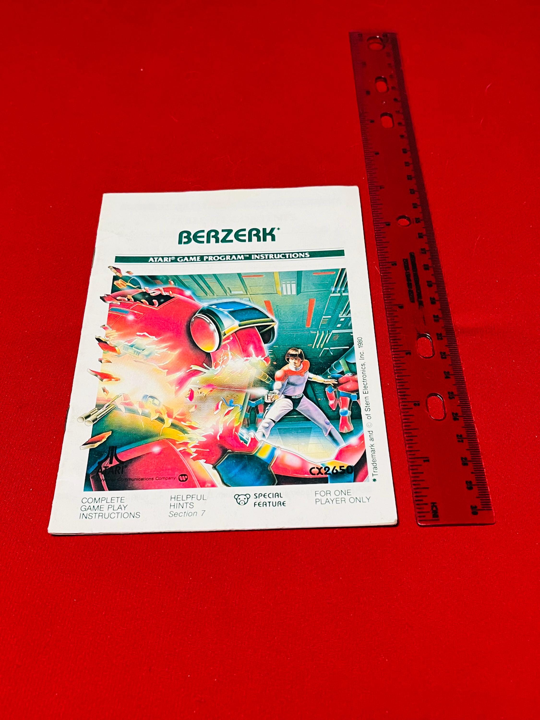 Lot 3 Cartouches Atari 2600 PAL : Space Invaders + Yars' Revenge + Berzerk