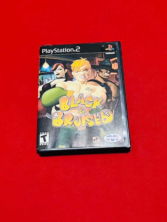 Black Bruised Boxing Vintage Video Game original PS2 Black Label