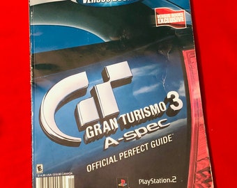 Gran Turismo 3 Guide A-Spec Official PS2 Versus Strategy Guide! Rare! + Poster Vintage 2001 please read!