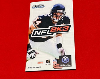 NFL 2K3 Book Original (GC) GameCube Instructions Manual! No game please read