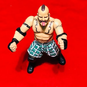 1998 Droz WWF Figure HTF WWF Action figure + 1 Trading card! Jacks Pacific Bone Crunch! please read:)