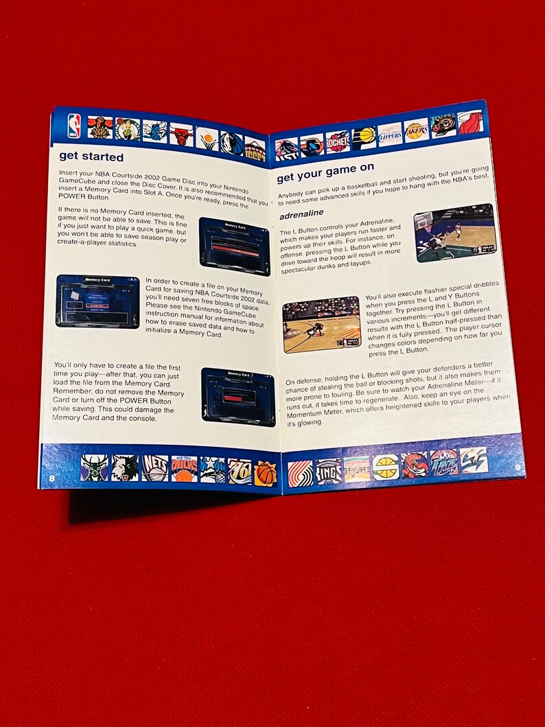 NBA Court side 2002 Book Original HTF GC GameCube Instructions Manual No game please read image 4