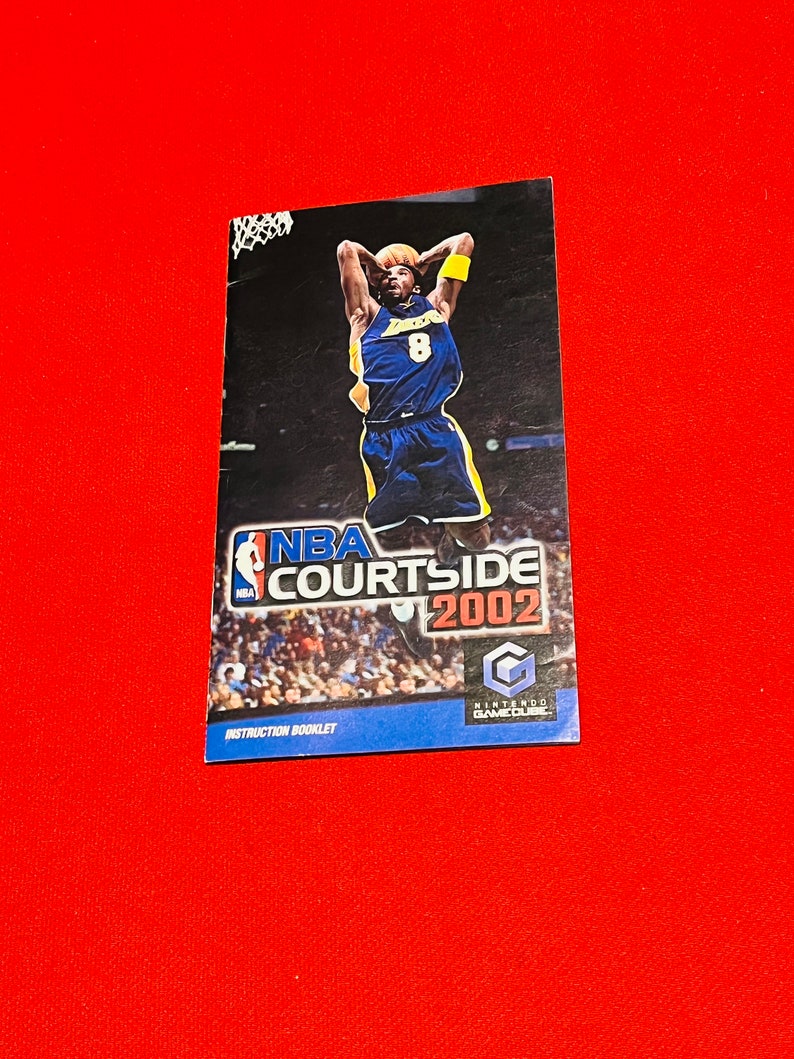 NBA Court side 2002 Book Original HTF GC GameCube Instructions Manual No game please read image 1