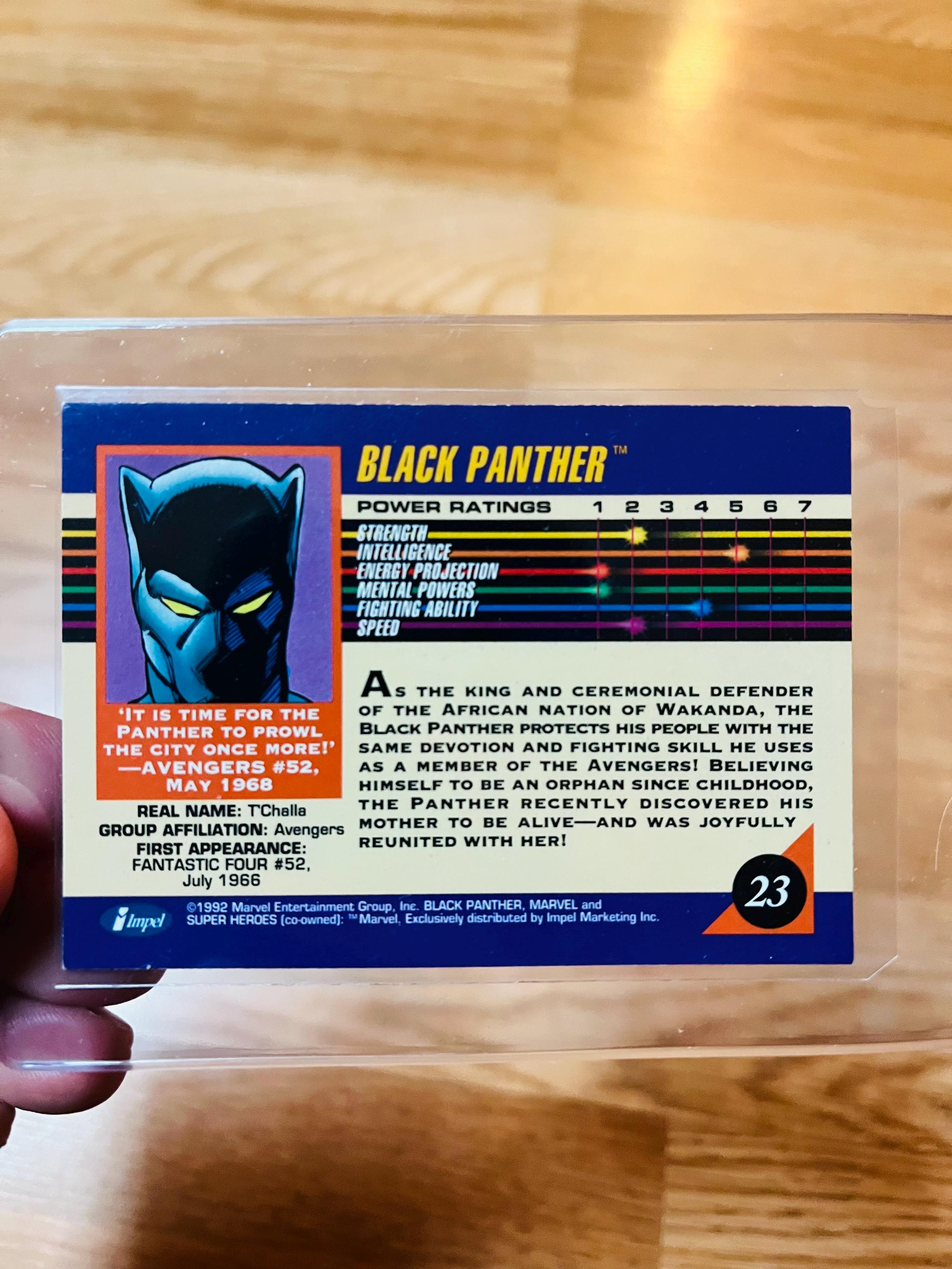 1992 Black Panther Series III Vintage Trading Card #23 (EXC
