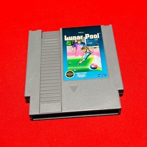 1985 Lunar Pool (NES) Vintage Nintendo Video game Cartridge, Cleaned N Tested! Free Shipping! Vintage 80s Games,Gifts,Sports Games.