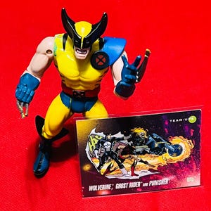 2000 Wolverine - X-men - Toy biz HTF  Superhero - 5.5” Action Figure - Vintage Toy. + 1 Skybox card.Vintage X-Men Toys, Gifts, Collectibles.