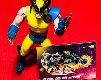 2000 Wolverine - X-men - Toy biz HTF  Superhero - 5.5” Action Figure - Vintage Toy. + 1 Impel card.Vintage X-Men Toys, Gifts.