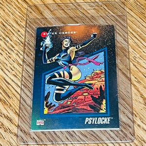 1992 Psylocke Series III Cool Original Trading Card #51 EXC Vintage Super Ally Trading card.90s Gifts:) Non Sports Cards,Memories.