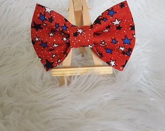 Patriotic Stars Dog Bowtie, Cat Bowtie