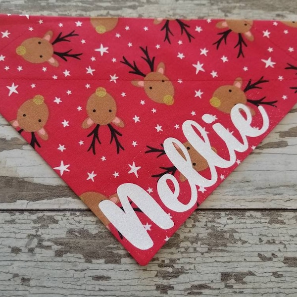 Personalised Valentine’s Dog Bandana – Handmade Slide-On Collar Scarf, Multi-Colored, UK Made