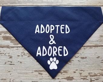 Adopted & Adored Dog Bandana: Over the Collar Rescue Scarf