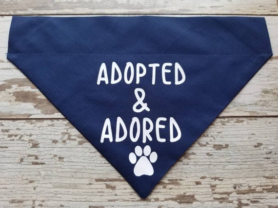 Adopted & Adored Dog Bandana: Over the Collar Rescue Scarf