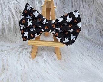 Ghost and Pumpkin Dog Bowtie, Cat Bowtie, Halloween