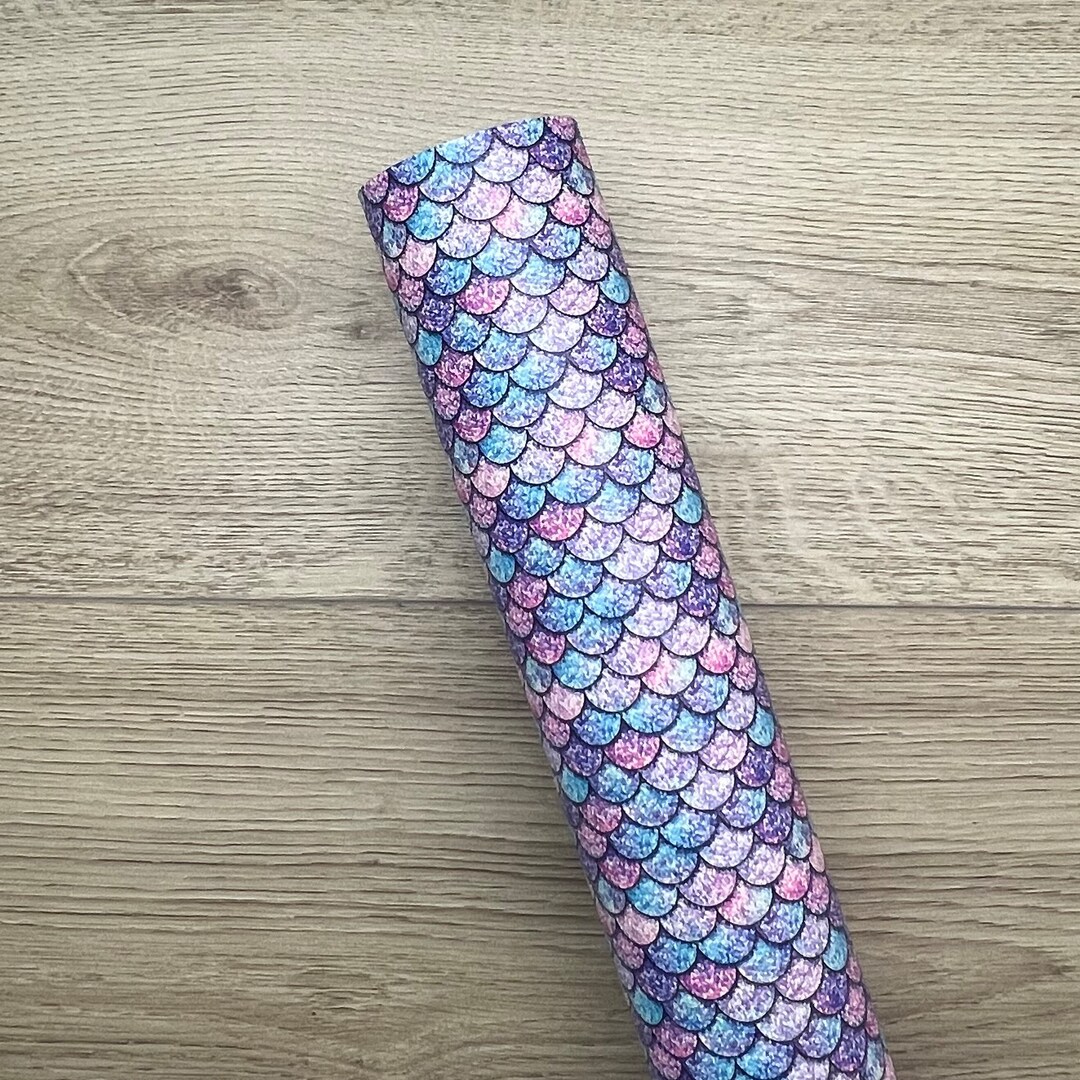 Glitter Mermaid Scales Custom Faux Leather - Etsy