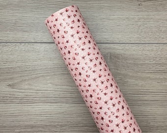 Pink Cherry blossom Printed Faux Leather