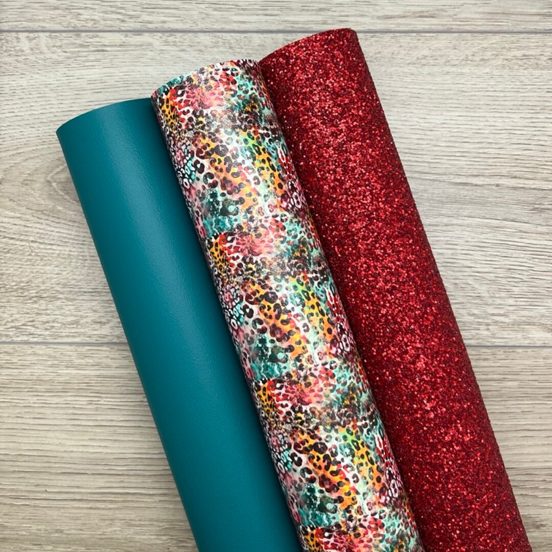 Colorful Leopard Set Custom Faux Leather - Etsy