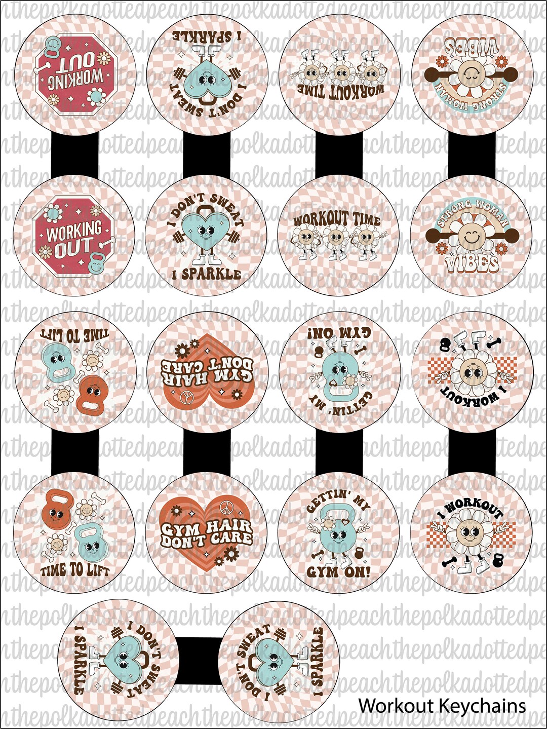 Workout Keychain Handcut Sheet Custom Faux Leather Etsy