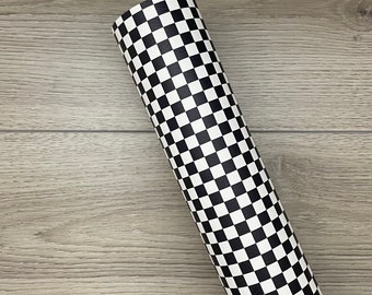 Black & White Checkers Kundenspezifisches Kunstleder