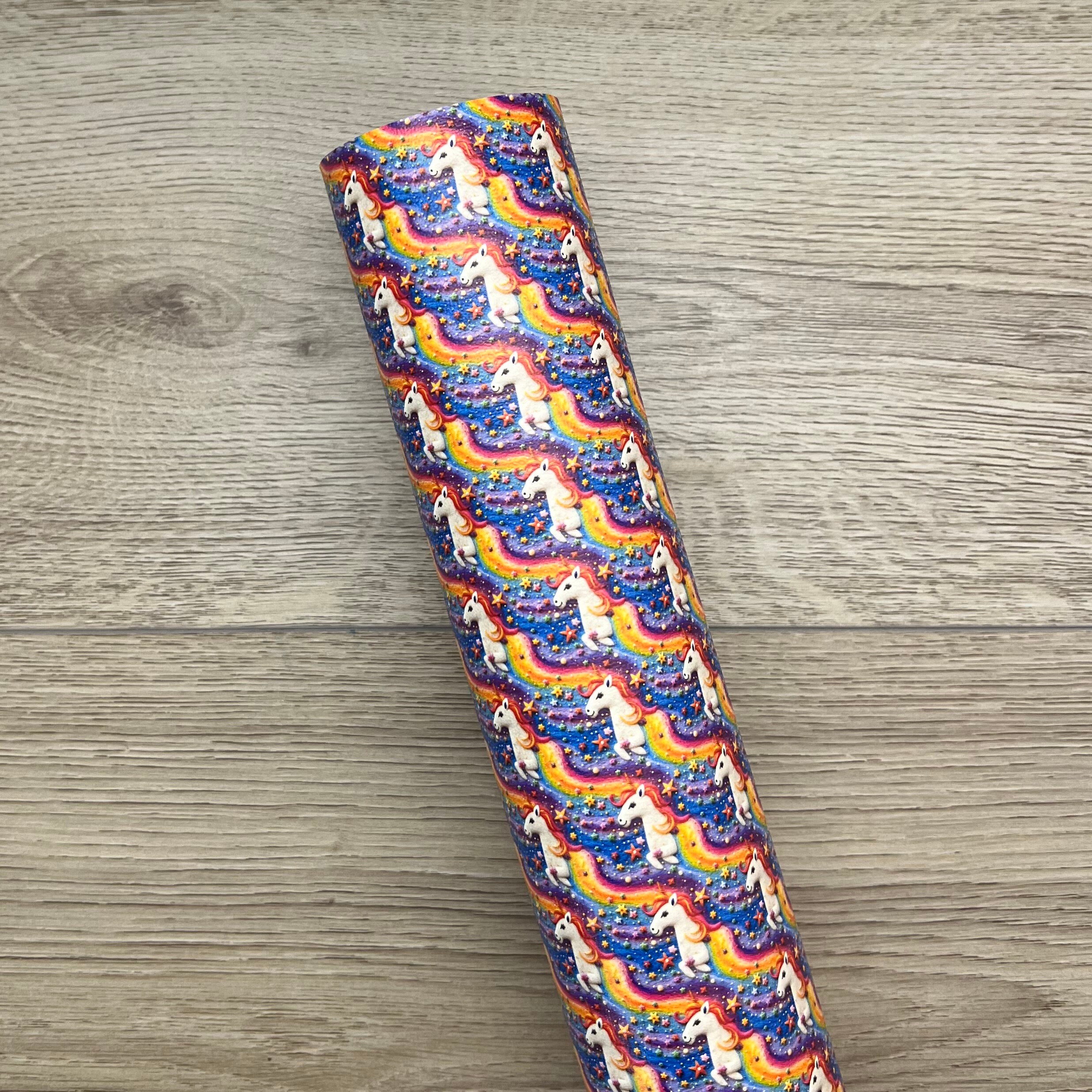 フェルトレインボートレイルユニコーンカスタムフェイクレザー - Etsy 日本