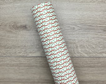 Christmas Cake Stripes Custom Faux Leather