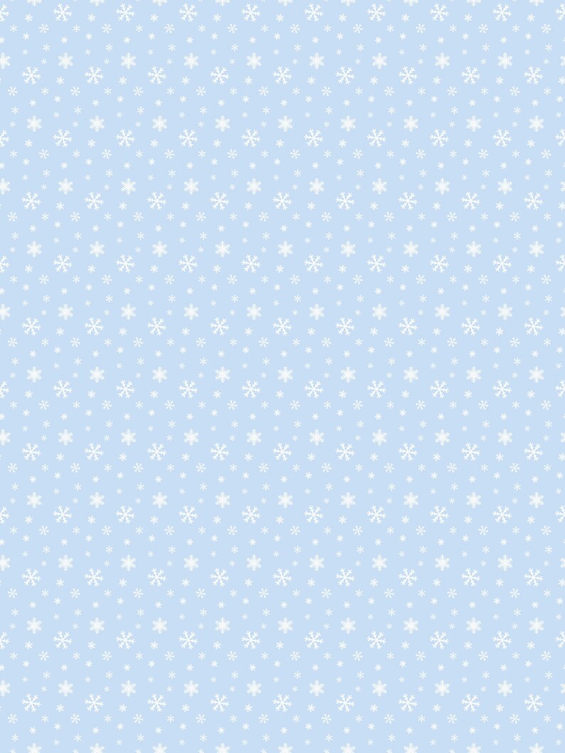 Light Blue Snowflakes Custom Faux Leather image 3