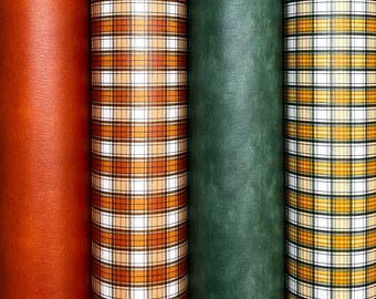 Harvest Plaids and Solids Set Custom Faux Leather