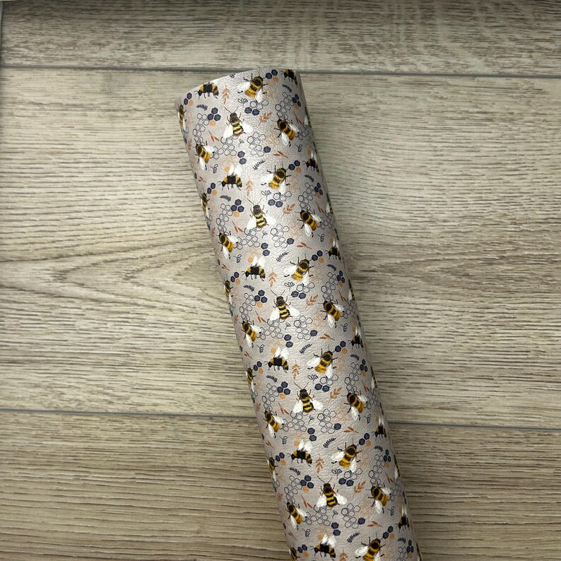 Bubble Bees and Denim Custom Faux Leather - Etsy