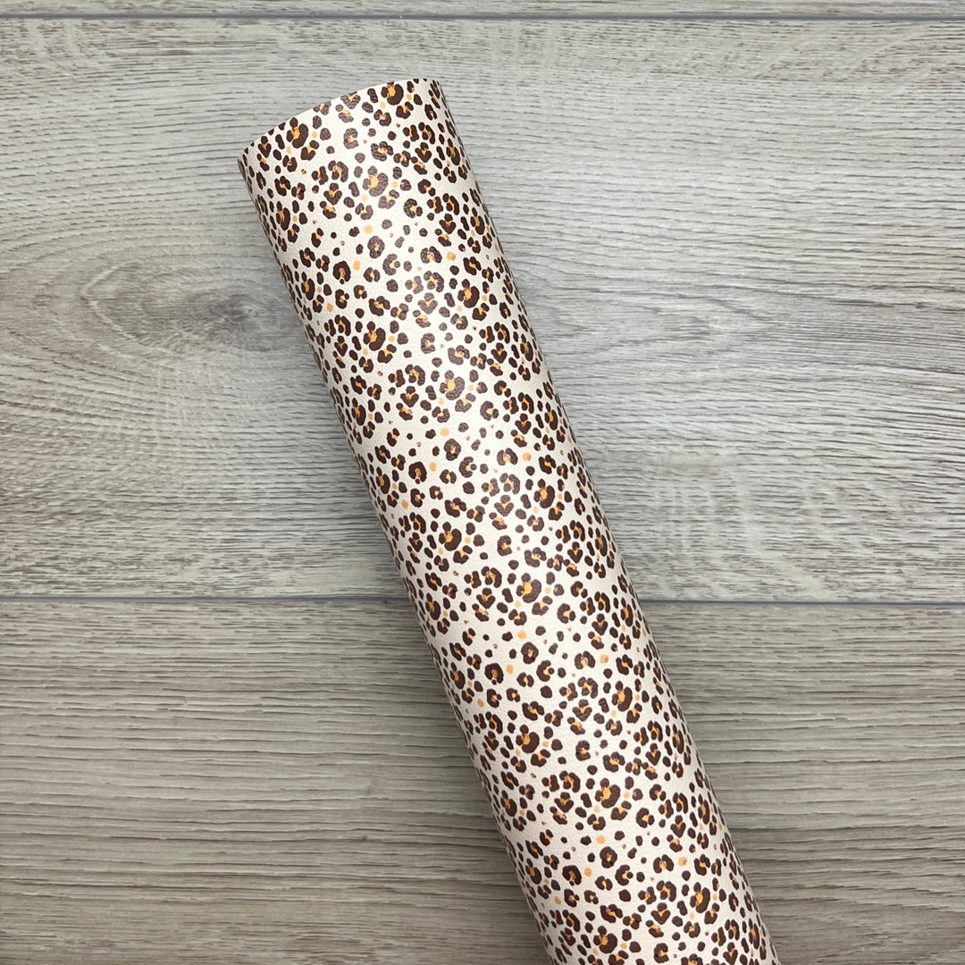Cream Glitz Leopard Custom Faux Leather - Etsy