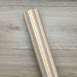 Fall Foliage Stripes Custom Faux Leather
