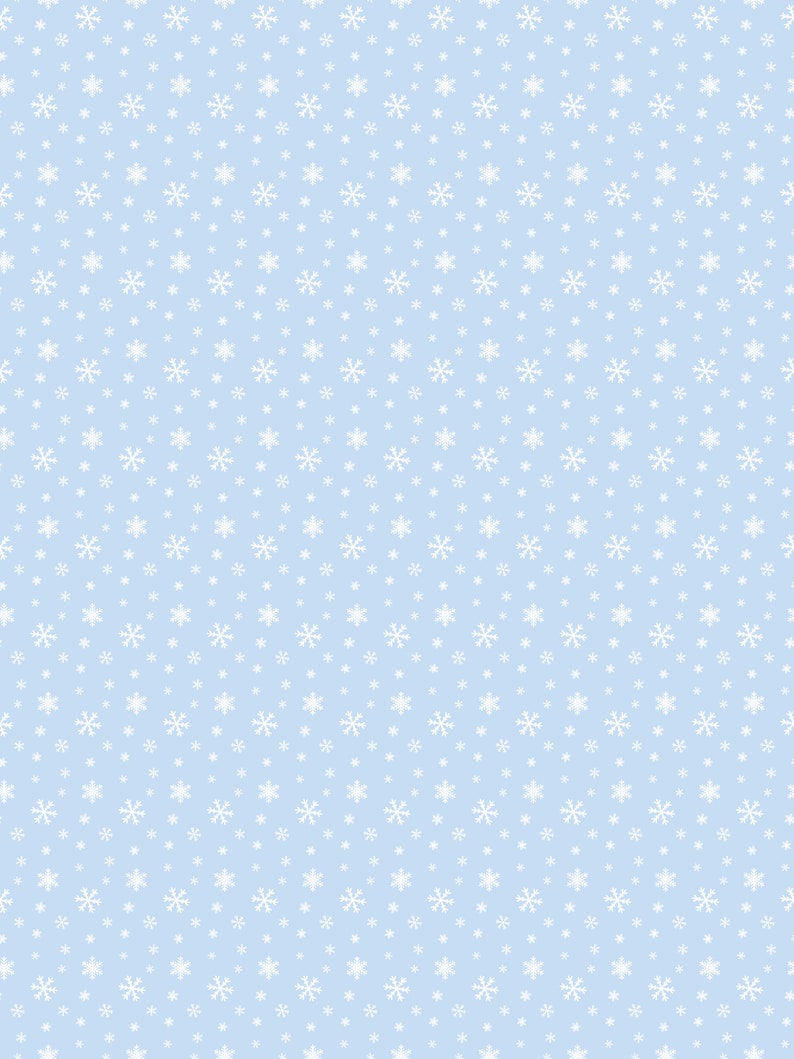 Light Blue Snowflakes Custom Faux Leather image 2