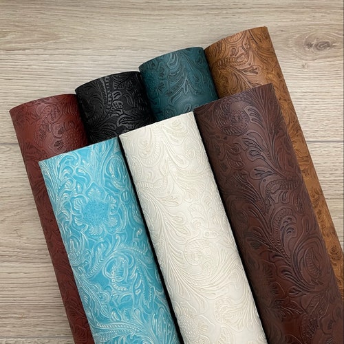 Black Embossed Textured Faux Leather Sheet for Bows and Etsy