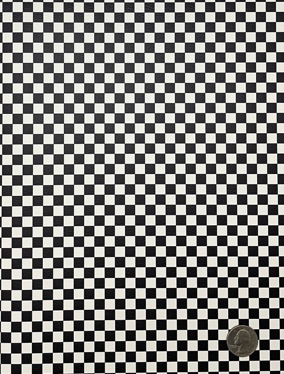 Black & White Checkers Custom Faux Leather - Etsy