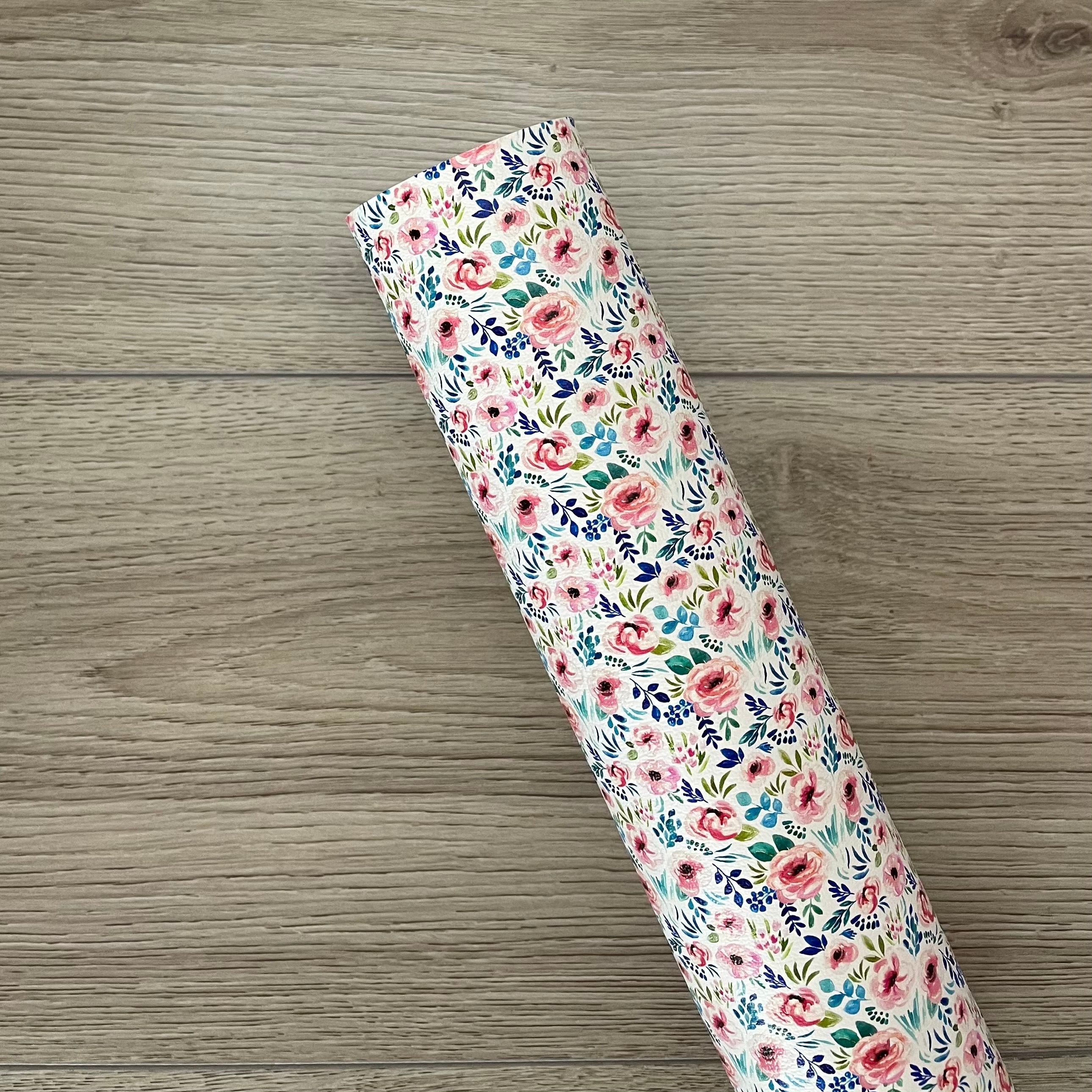April Flowers Custom Faux Leather