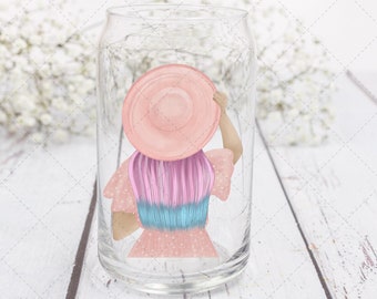 Pink Fashion Girl Clipart: PNG Illustration, Sublimation Design (Digital Download)
