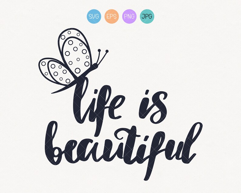 Life is Beautiful SVG, Boho SVG, Sublimation Png, Shirt Svg, Butterfly SVG, Cut File, Sublimation Design, Sublimation Svg, Commercial use image 2