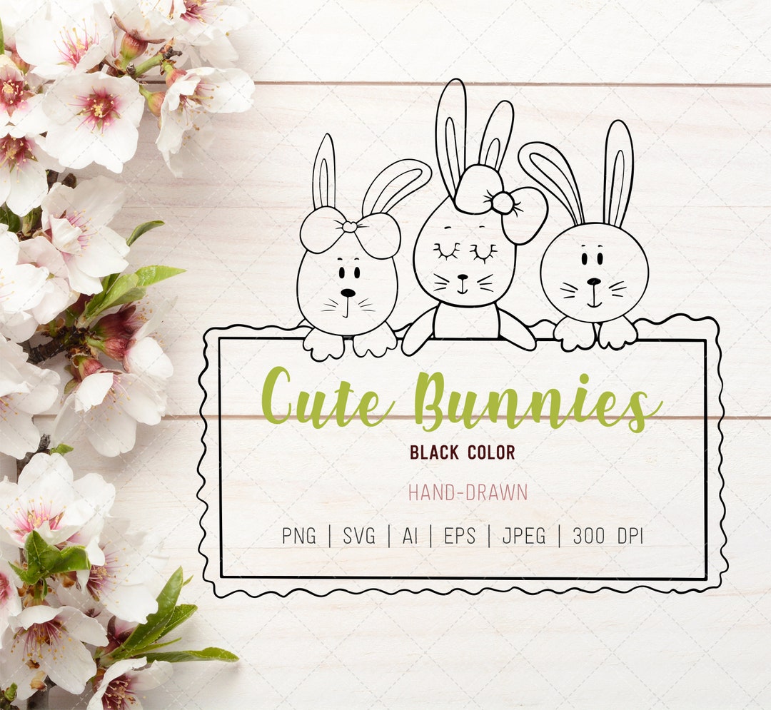 Svg Rabbit House Sign Cute Bunny Svg, Bunny Door Sign Svg, Rabbit Welcome Door, Nursery Decor ...